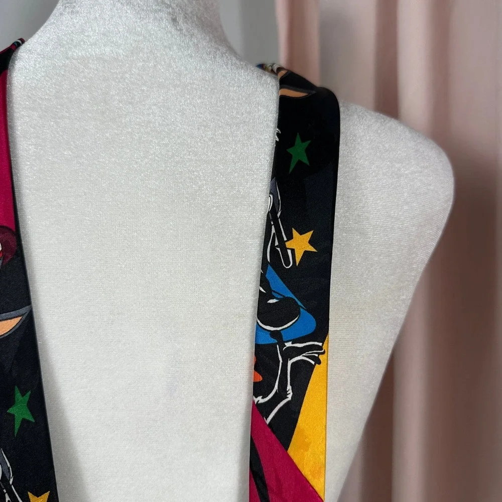 Vintage Looney Tunes Character Necktie Bugs Bunny Marvin Martian Taz Tie